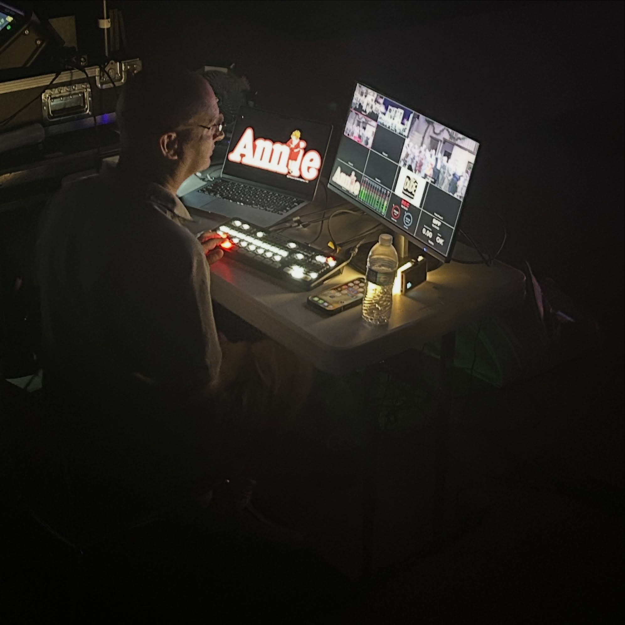 I was caught working!